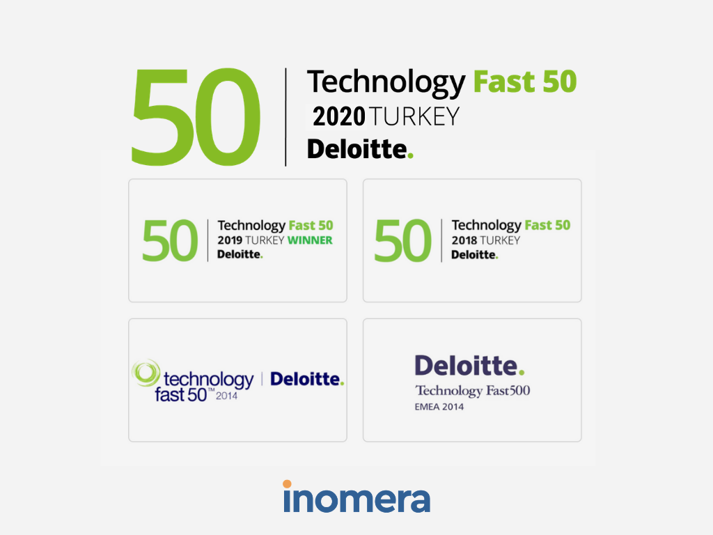 2020, 2019, 2018 ve 2014 Deloitte Technology Fast 50 Listesindeyiz!